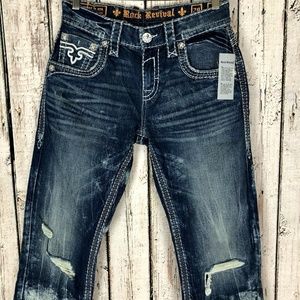 Rock Revival Yitro Straight Distressed Denim Jeans